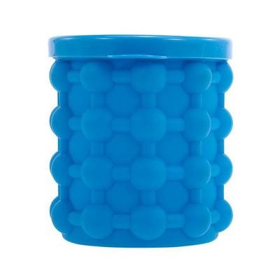 Silicone Ice Cube Bucket Blue 16x14.3x14.3centimeter