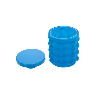 Silicone Ice Cube Bucket Blue 16x14.3x14.3centimeter