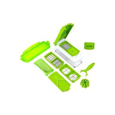 10-Piece Slicer And Dicer Set Green/Clear/White