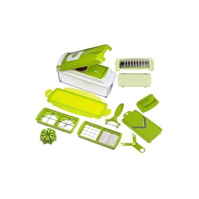 11-Piece Slicer Set Green/White 28x11x12.5cm