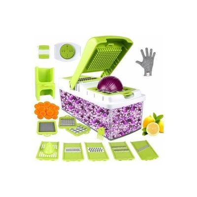 10-Piece Food Slicer Set Green/Clear/White