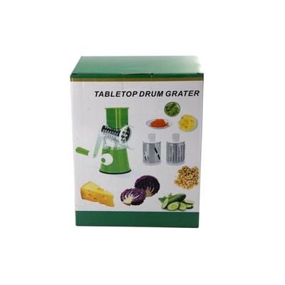 Tabletop Drum Grater White/Green/Silver