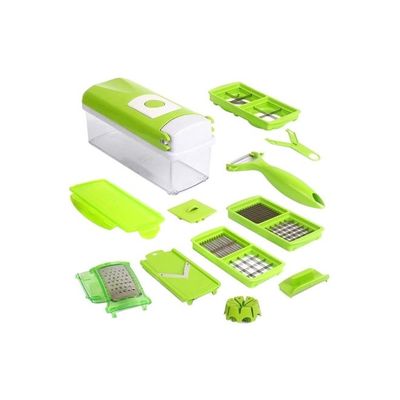 12-In-1 Vegetable Slicer Green/Clear