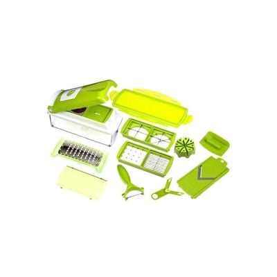 11-Piece Fruit And Vegetable Slicer Green/White