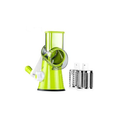 Fruit Manual Vegetable Cutter Multifunctional Round Mandoline Slicer Green/Silver/White 26x12.7x24centimeter