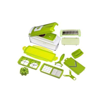 11-Piece Fruit And Vegetable Chopper And Slicer Set Green