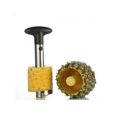 Fruit Pineapple Corer Slicer Peeler Cutter Parer Knife Kitchen Tool Stainless Silver 140gg