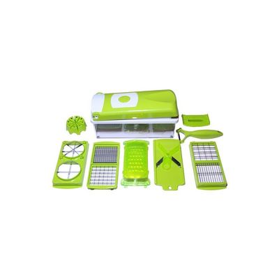 9-Piece Multi-Edged Vegetable Slicer Green/White