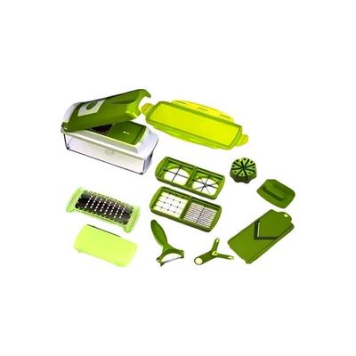 12-Piece Fruit And Vegetable Shredder Set Green/White