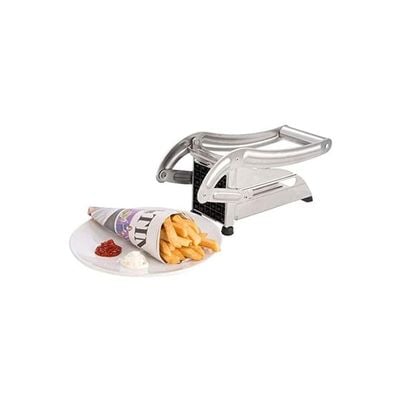 3-Piece Potato Cutter With Interchangeable Steel Blades Silver/Black