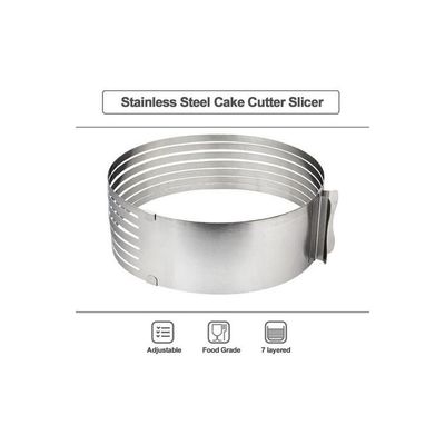 Stainless Steel Cake Cutter Slicer Silver 0.234kg