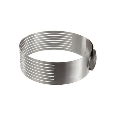 Cake Layer Slicer Ring Silver 30x8.5centimeter