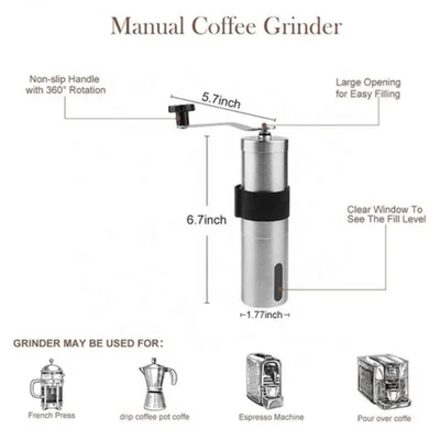Stainless Steel Coffee Grinder Silver
