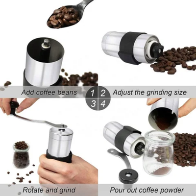 Stainless Steel Coffee Grinder Silver