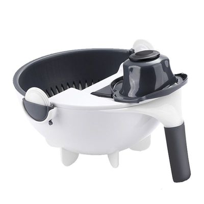 Multifunctional Slicer With Basket Black/White 23 x 13.5 x 23cm