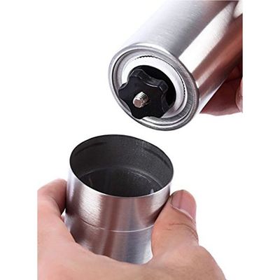 Portable Stainless Steel Manual Coffee Bean Hand Grinders Silver 1kg