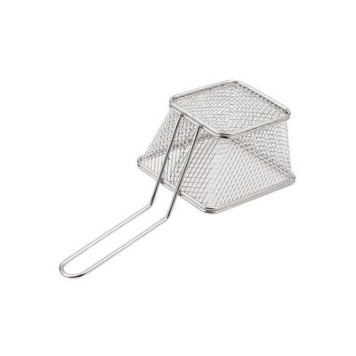 Stainless Steel Mesh Frying Basket Silver 4inch