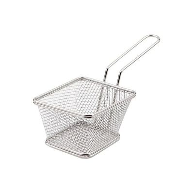 Stainless Steel Mesh Frying Basket Silver 4inch