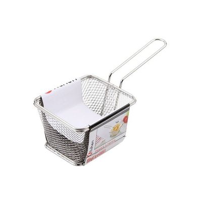 Stainless Steel Mesh Frying Basket Silver 4inch