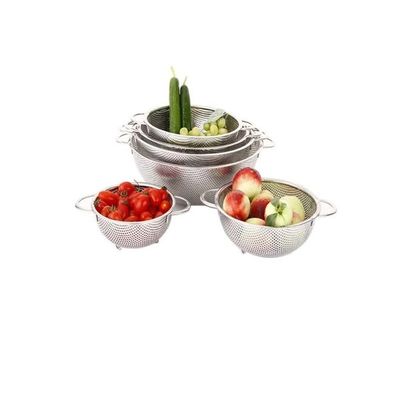 6-Piece Sink Basket Set Silver 25.5cm