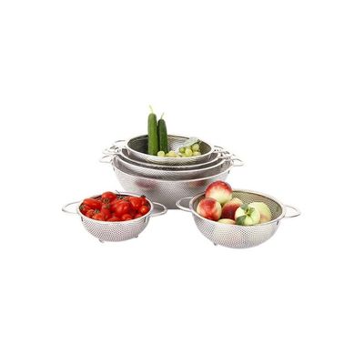 6-Piece Sink Basket Set Silver 25.5cm