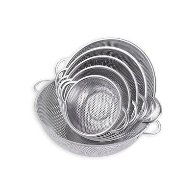 6-Piece Sink Basket Set Silver 25.5cm