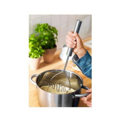 Stainless Steel Potato Masher Silver 18centimeter