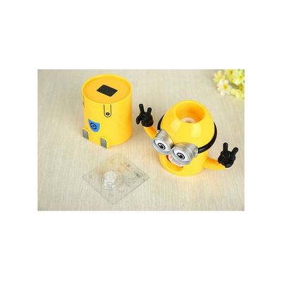 Toothbrush Holder With Toothpaste Dispenser Yellow/Black 19x8centimeter