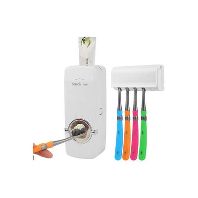 Toothpaste And Tooth Brush Holder White