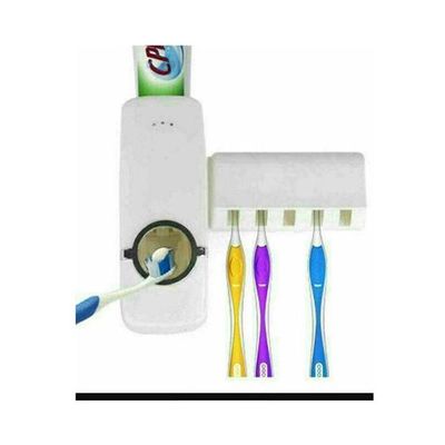 Toothpaste Dispenser & Brush Holder Multicolour 14*10*7cm