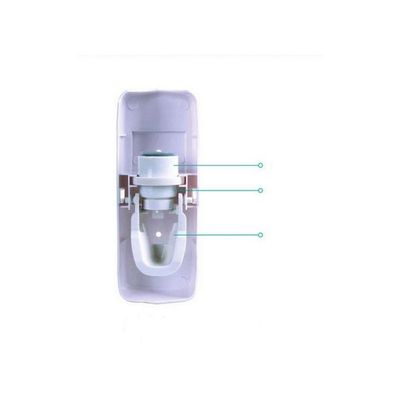 Auto Squeezing Toothpaste Dispenser And Toothbrush Holder Set White 155x60x60millimeter