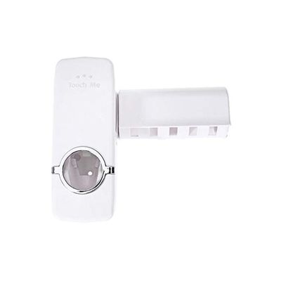 Toothpaste Dispenser With Toothbrush Holder White Toothpaste Dispenser With Toothbrush Holder White