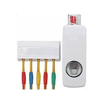 Auto Squeezing Toothpaste Dispenser White Auto Squeezing Toothpaste Dispenser White
