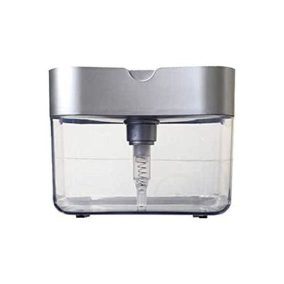 Soap Pump Dispenser And Sponge Holder Grey Soap Pump Dispenser And Sponge Holder Grey