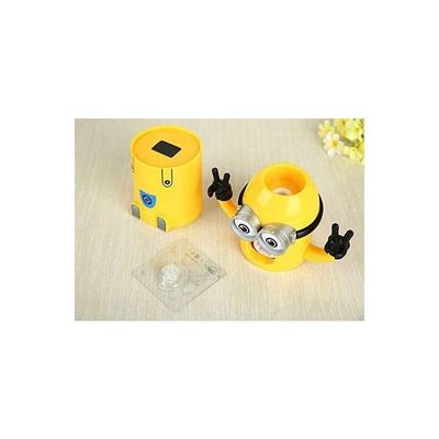 Toothpaste Dispenser With Dual Toothbrush Holder Yellow