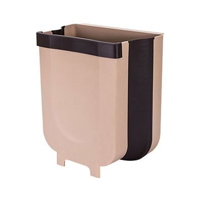 Portable Trash Bin Brown/Black 25x18x22centimeter