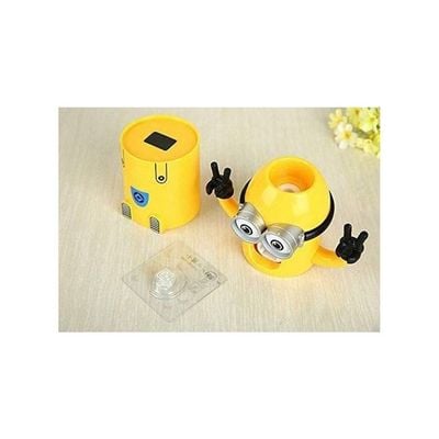 Toothpaste Dispenser With Toothbrush Holder Yellow