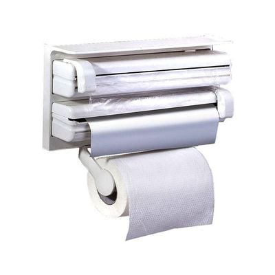 Triple Tissue Paper Dispenser White