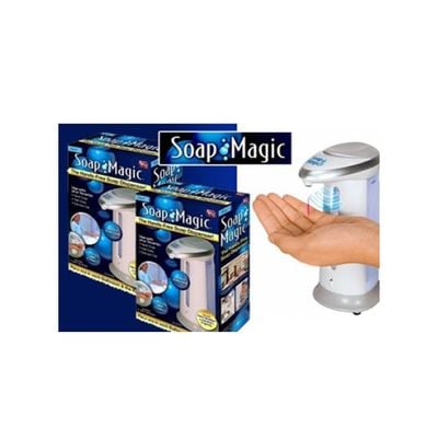 Hands Free Soap Dispenser White/Silver 350ml