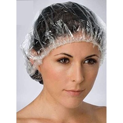 100-Piece Plastic Shower Cap Clear 20g