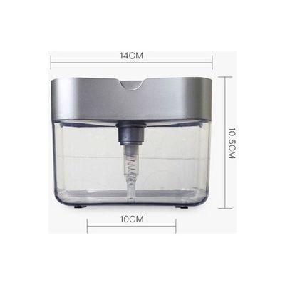 Bathroom Soap Dispenser Clear/Black 10x14x10.5cm