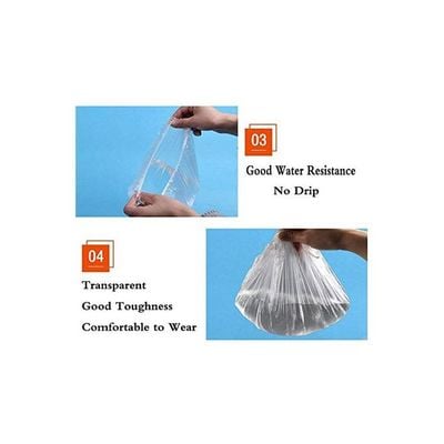 100-Piece Shower Cap Set Clear