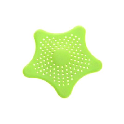 Anti-Clogging Filter Drain Stopper Green 13x13x0.8centimeter