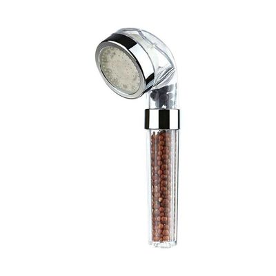 LED Spa Shower Filter Head Silver/Brown 24x10x15centimeter