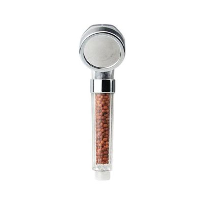 Shower Head With Filter Silver/Clear/Brown