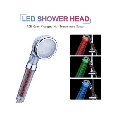 ED Shower Head Ionic Filter Automatically Color-Changing Multicolour