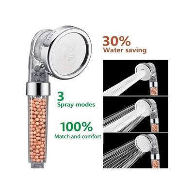 Filtered Hand Held Shower Head Silver
