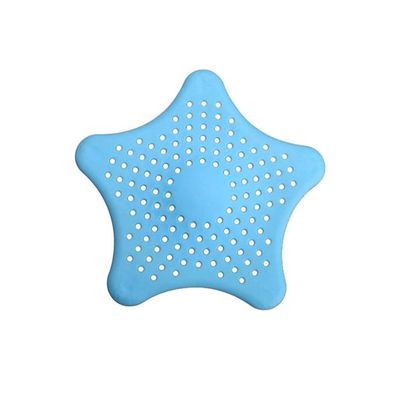 5-Piece Starfish Shaped Anti-Clogging Drain Stopper Blue