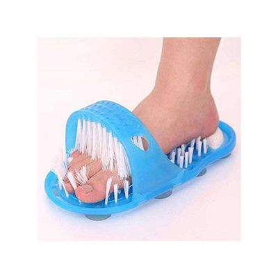 Easy Feet Foot Cleaner Easyfeet Foot Scrubber Brush Massager Clean Bathroom Shower Clean Blue Slippers Spa Blue