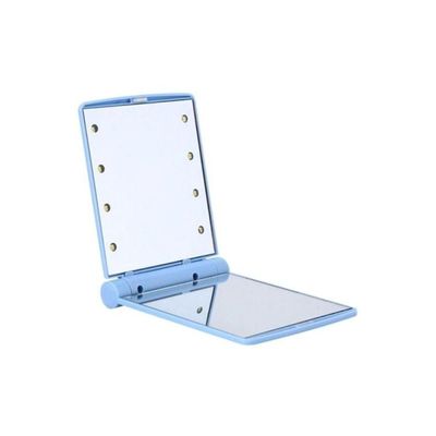 8 LED Make Up Mirror Blue/Clear 11x8.5x3cm